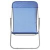 vidaXL Skládací plážová křesla 2 ks modrá textilen a práškovaná ocel