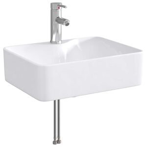 vidaXL Um&yacute;vadlo s bateri&iacute; a odpadem Chrom 48,5 x 37,5 x 13 cm Keramika