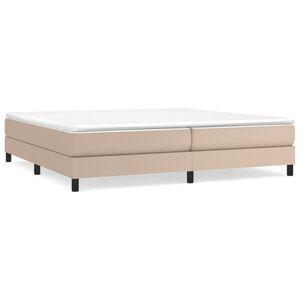 vidaXL R&aacute;m postele s boxspringem cappuccino 200x200 cm uměl&aacute; kůže