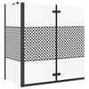 vidaXL Koupelnov&eacute; z&aacute;stěny Geometrick&yacute; Čern&aacute; 120 x 67 x 129 cm