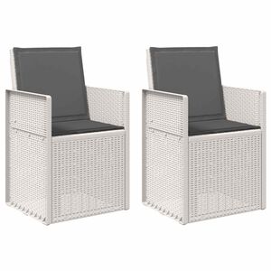 vidaXL Zahradn&iacute; j&iacute;deln&iacute; židle 2 pcs B&iacute;l&aacute; a antracitov&aacute; PP