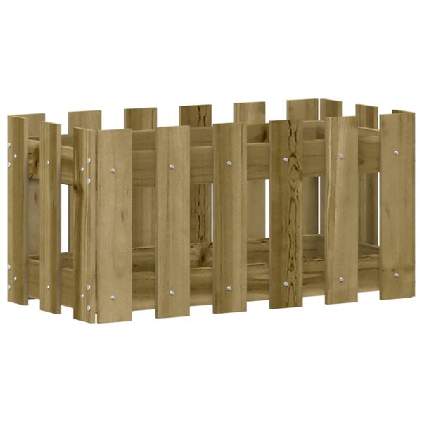 vidaXL Zahradn&iacute; truhl&iacute;k plotov&yacute; design 60x30x30 cm impregnovan&eacute; dřevo