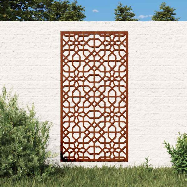 vidaXL Zahradn&iacute; n&aacute;stěnn&aacute; dekorace 105 x 55 cm corten Maursk&yacute; design