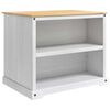 vidaXL Kuchyňsk&yacute; voz&iacute;k 2 pcs B&iacute;l&yacute; a medov&yacute; vosk 112 x 77 x 91,5 cm