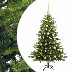 vidaXL Uměl&yacute; v&aacute;nočn&iacute; stromek s v&aacute;nočn&iacute;mi koulemi 150 cm 150 LED