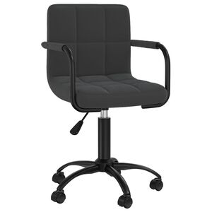 vidaXL Otočn&aacute; kancel&aacute;řsk&aacute; židle čern&aacute; samet