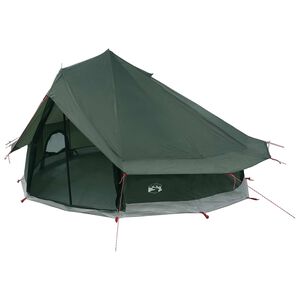 vidaXL Tipi stan 18m&iacute;stn&yacute; Arm&aacute;dně zelen&aacute; Polyester a ocel