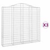 vidaXL Klenut&eacute; gabionov&eacute; ko&scaron;e 3 ks 200x30x180/200cm pozinkovan&eacute; železo