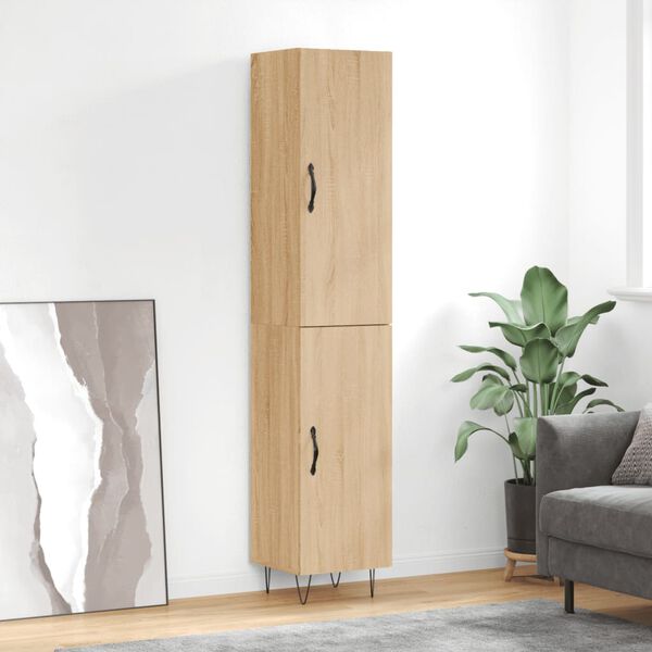 vidaXL Skř&iacute;ň highboard dub sonoma 34,5 x 34 x 180 cm kompozitn&iacute; dřevo