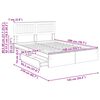 vidaXL Postel s &uacute;ložn&yacute;m prostorem s čelo &Scaron;ed&aacute; Sonoma 140 x 200 cm