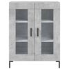 vidaXL Skř&iacute;ň highboard betonově &scaron;ed&aacute; 69,5x34x180 cm kompozitn&iacute; dřevo