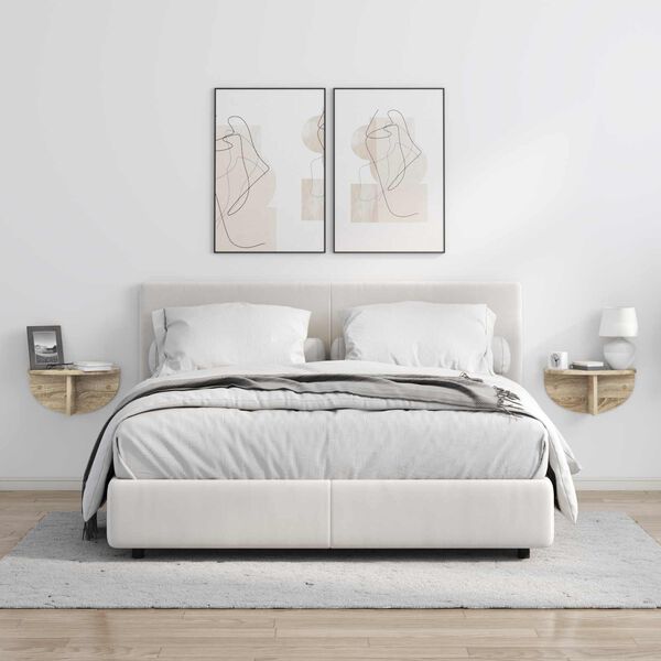 vidaXL N&aacute;stěnn&aacute; polička N&aacute;stěnn&yacute; 2 pcs Sonoma dub 38 x 19 x 19 cm