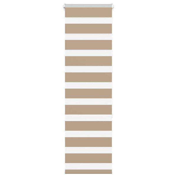 vidaXL Zebra roleta p&iacute;skově hněd&aacute; &scaron;&iacute;řka l&aacute;tky 45,9 cm polyester