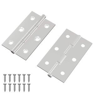 vidaXL Z&aacute;věs Jednobarevn&yacute; 2 ks Stř&iacute;brn&aacute; 58 x 35 x 1 mm Ocel