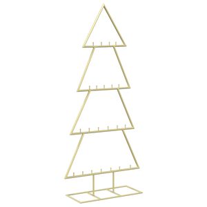 vidaXL Kovov&yacute; v&aacute;nočn&iacute; stromek se stojanem KUOPIO 125 cm Ocel Zlat&aacute;