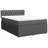 vidaXL Box spring postel s matrac&iacute; tmavě &scaron;ed&yacute; 140 x 190 cm textil