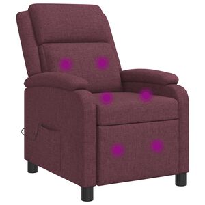 vidaXL Mas&aacute;žn&iacute; polohovac&iacute; křeslo Fialov&aacute; Textil