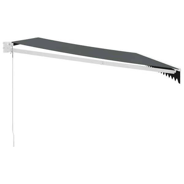 vidaXL Zatahovac&iacute; mark&yacute;za antracitov&aacute; 5 x 3 m textil a hlin&iacute;k