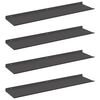 vidaXL Plovouc&iacute; police N&aacute;stěnn&yacute; 4 pcs Čern&yacute; 80 x 18 x 2,5 cm Ocel