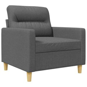 vidaXL Křeslo tmavě &scaron;ed&eacute; 60 cm textil