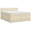 vidaXL Postel boxspring s matrac&iacute; s čelo Kr&eacute;mov&aacute; 140 x 190 cm Textil