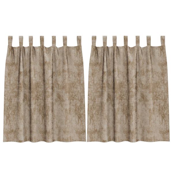 vidaXL Sametové závěsy se záclonami 2 pcs champagne 140 x 140 cm samet