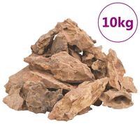 vidaXL Dračí kameny 10 kg hnědé 1–10 cm