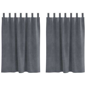 vidaXL Zatemňovac&iacute; z&aacute;věsy 2 pcs Světle &scaron;ed&aacute; 140 x 140 cm samet