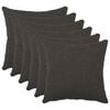 vidaXL Povlak na pol&scaron;t&aacute;ř 6 pcs HEERLEN Tmavě &scaron;ed&aacute; 30 x 30 cm Boucl&eacute;