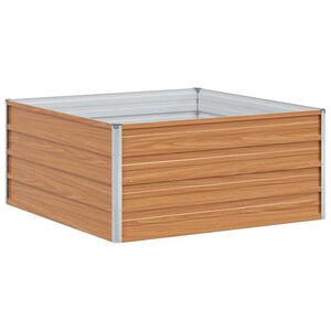 vidaXL Zahradn&iacute; vyv&yacute;&scaron;en&yacute; z&aacute;hon Světle hněd&aacute; 100 x 100 x 45 cm