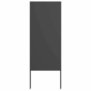 vidaXL Soukrom&iacute; na zahradě Čern&aacute; 50 x 140 cm Studeně v&aacute;lcovan&aacute; ocel