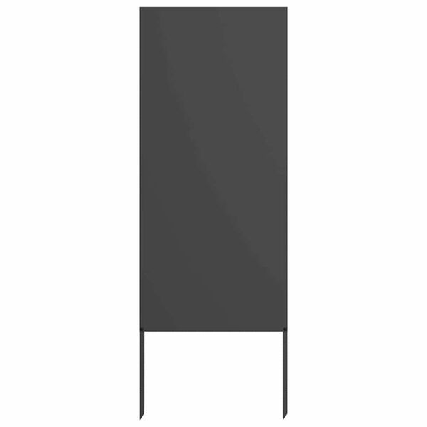 vidaXL Soukrom&iacute; na zahradě Čern&aacute; 50 x 140 cm Studeně v&aacute;lcovan&aacute; ocel