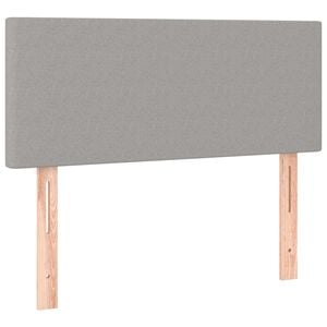 vidaXL Čelo postele světle &scaron;ed&eacute; 80 x 5 x 78/88 cm textil