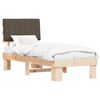 vidaXL R&aacute;m postele s čalouněn&yacute;m čelem s čelo Taupe 80 x 200 cm