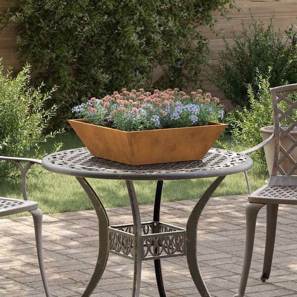 vidaXL Zahradn&iacute; pěstebn&iacute;k Rezav&aacute; 50 x 50 x 15 cm