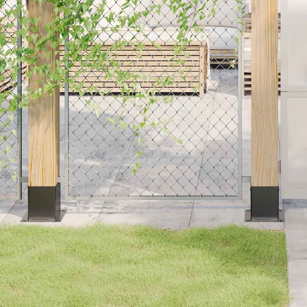 vidaXL Podstavce pod sloupky čtvercov&eacute; 4 ks Antracit 101x101 mm