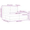 vidaXL LED box pružinov&aacute; postel s matrac&iacute; Kr&eacute;mov&aacute; 200 x 200 cm textil