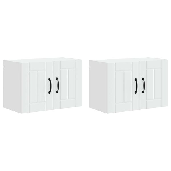 vidaXL Kuchyňsk&aacute; skř&iacute;ň 2 pcs B&iacute;l&aacute; 60 x 31 x 40 cm kompozitn&iacute; dřevo