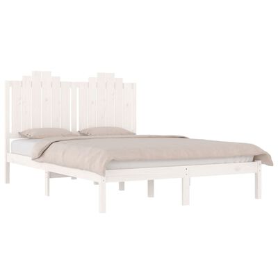 vidaXL Rám postele bílý masivní borovice 120 x 190 cm malé dvojlůžko