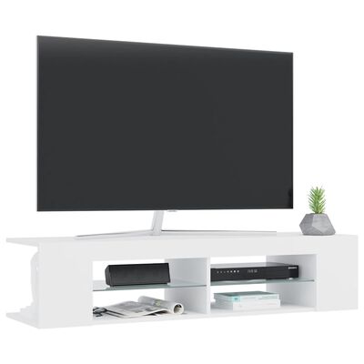 vidaXL TV skříňka s LED osvětlením bílá 135 x 39 x 30 cm