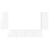 vidaXL Sada televizn&iacute;ho n&aacute;stěnn&eacute;ho kabinetu 4 pcs Vysoce leskl&aacute; b&iacute;l&aacute;