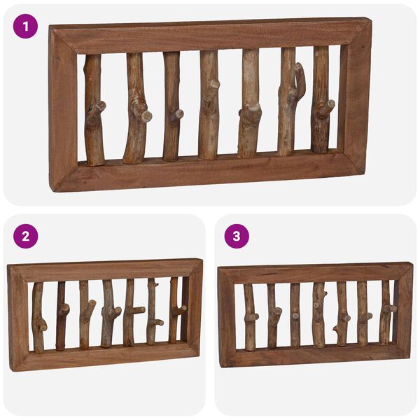 vidaXL H&aacute;ček Hněd&aacute; 50 x 11 x 25 cm Masivn&iacute; mahagonov&eacute; dřevo