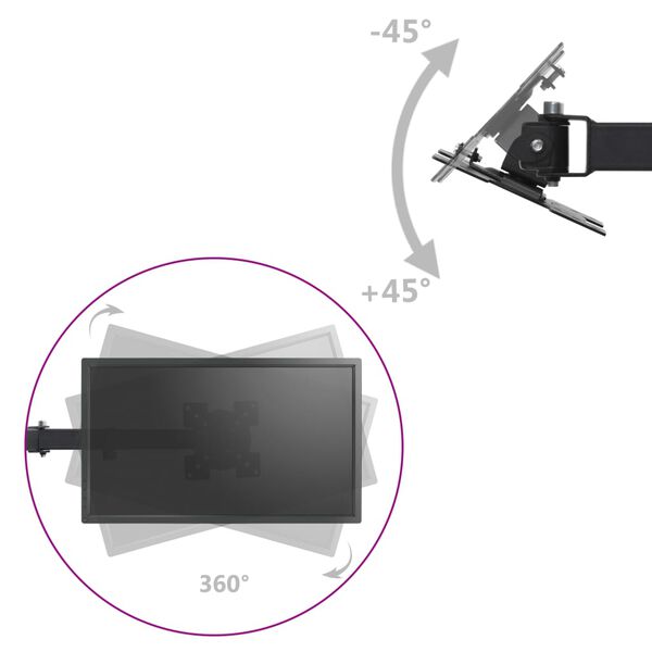 vidaXL Trojit&yacute; stoln&iacute; drž&aacute;k na monitor 13&ndash;23''