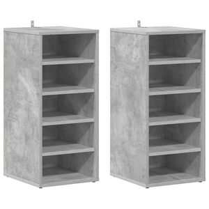 vidaXL Botn&iacute;ky 2 ks betonově &scaron;ed&eacute; 31,5 x 35 x 70 cm kompozitn&iacute; dřevo
