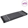 vidaXL Samolepic&iacute; schodov&eacute; rohože 15 pcs Antracit 65 x 21 x 4 cm