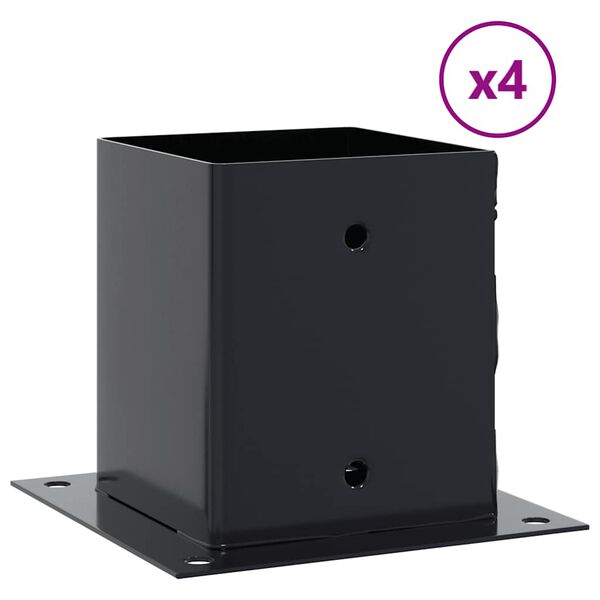 vidaXL Podstavce pod sloupky čtvercov&eacute; 4 ks antracit 121x121 mm