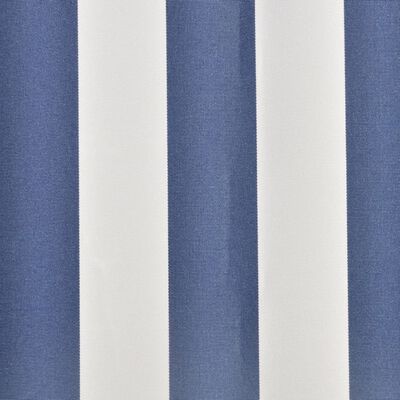 vidaXL Plachta na markýzu modro-bílá 450 x 300 cm plátěná