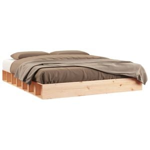 vidaXL R&aacute;m postele 200 x 200 cm masivn&iacute; dřevo