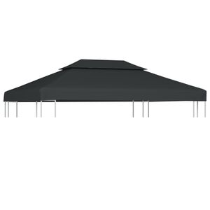 vidaXL N&aacute;hradn&iacute; dvojit&aacute; střecha na alt&aacute;n 310 g/m&sup2; 4 x 3 m antracitov&aacute;