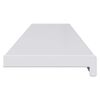 vidaXL Parapet okna B&iacute;l&yacute; 120 x 20 x 4,5 cm PVC